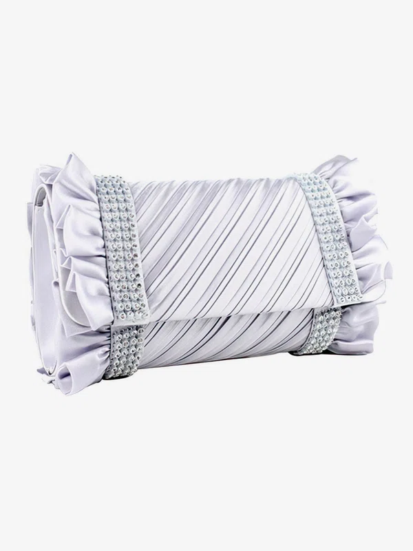Silver Silk Wedding Crystal/ Rhinestone Handbags #Milly03160070