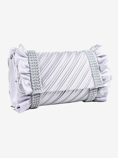 Silver Silk Wedding Crystal/ Rhinestone Handbags #Milly03160070
