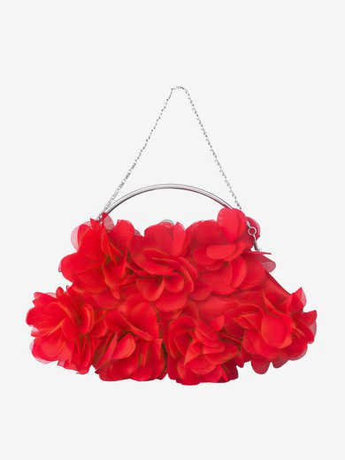 Red Silk Wedding Flower Handbags #Milly03160079