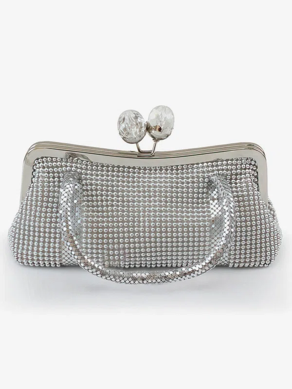 Silver Metal Ceremony&Party Crystal/ Rhinestone Handbags #Milly03160080