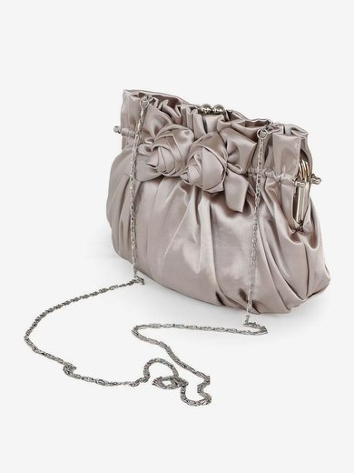 Burgundy Silk Wedding Flower Handbags #Milly03160083