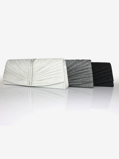 Black Shiny Material Wedding Crystal/ Rhinestone Handbags #Milly03160090