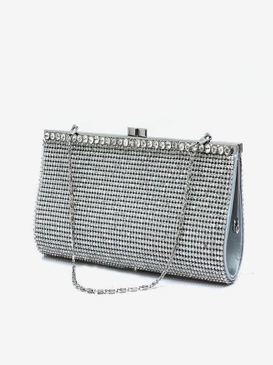 Silver Silk Wedding Crystal/ Rhinestone Handbags #Milly03160109