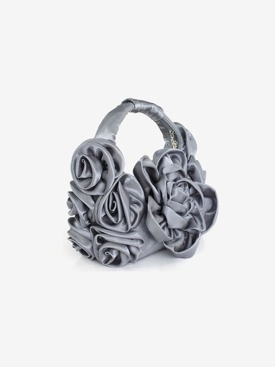 Light gray Silk Ceremony&Party Flower Handbags #Milly03160132