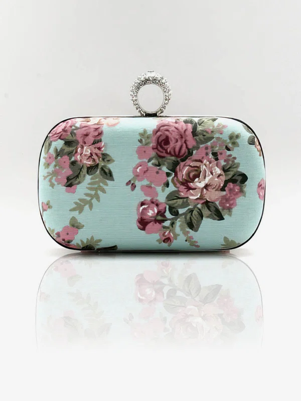 Black Silk Ceremony & Party Floral Print Handbags #Milly03160163