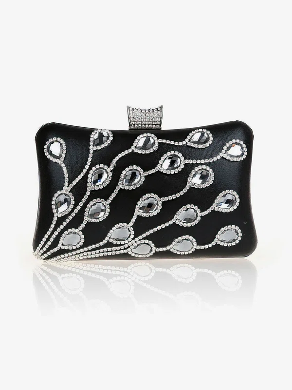 Black Sequin Ceremony & Party Crystal/ Rhinestone Handbags #Milly03160178