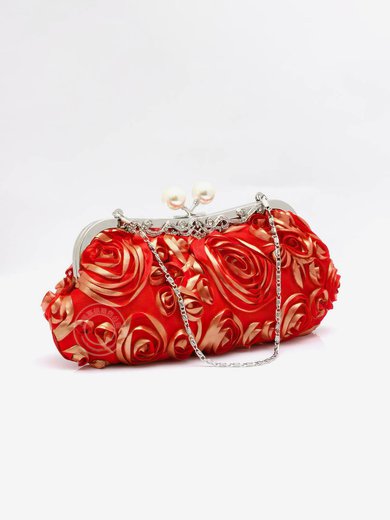 Black Silk Ceremony & Party Flower Handbags #Milly03160191