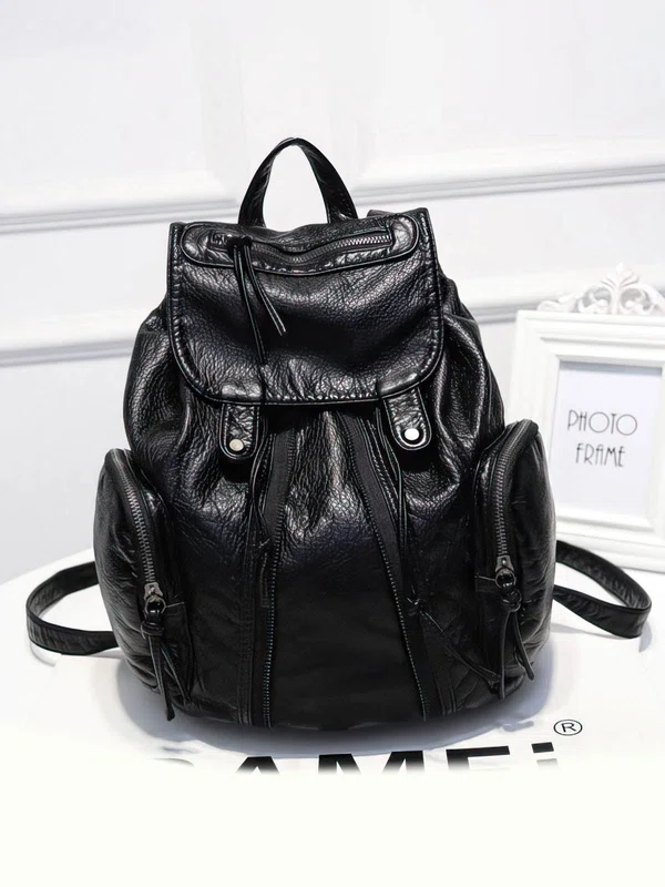 Black PU Casual & Shopping Floral Print Handbags #Milly03160134