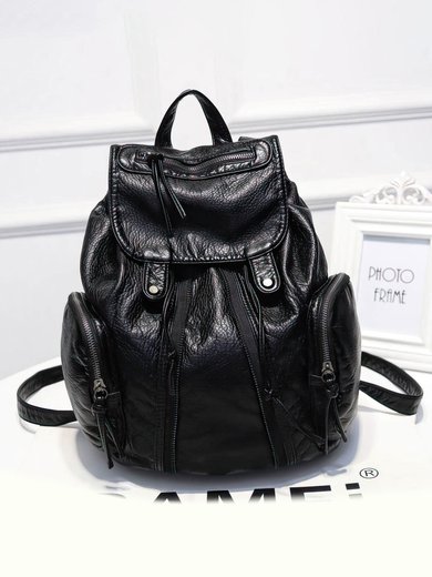 Black PU Casual & Shopping Floral Print Handbags #Milly03160134