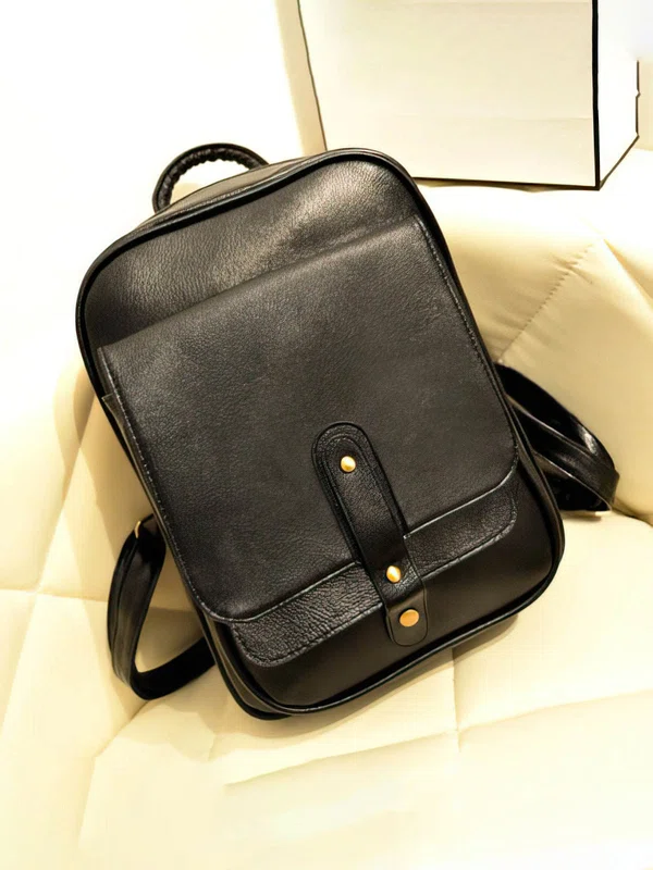 Black PU Casual & Shopping Rivet Handbags #Milly03160136