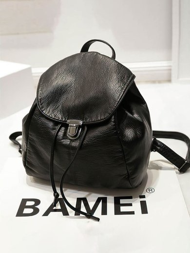 Black PU Casual & Shopping Metal Handbags #Milly03160152