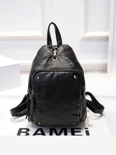 Black PU Casual & Shopping Rivet Handbags #Milly03160155