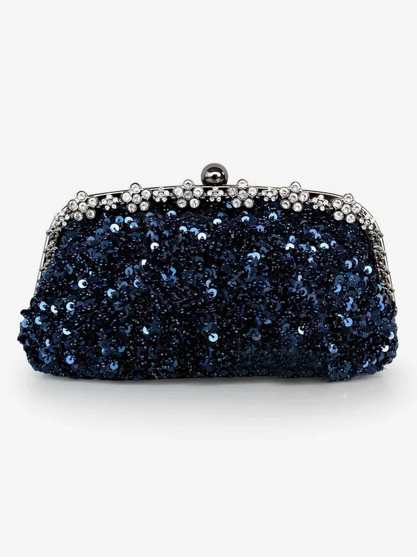 Black Sequin Wedding Crystal/ Rhinestone Handbags #Milly03160205