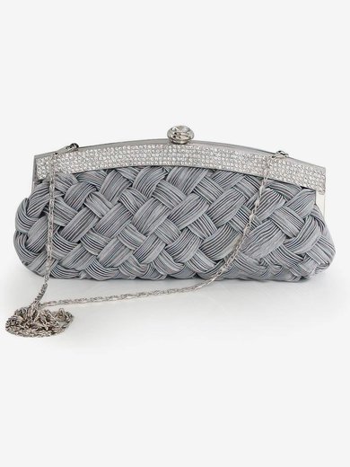 Black Silk Wedding Crystal/ Rhinestone Handbags #Milly03160207