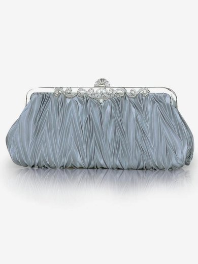 Black Silk Wedding Crystal/ Rhinestone Handbags #Milly03160210