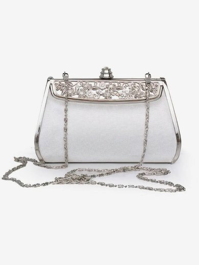 Silver Silk Wedding Metal Handbags #Milly03160212