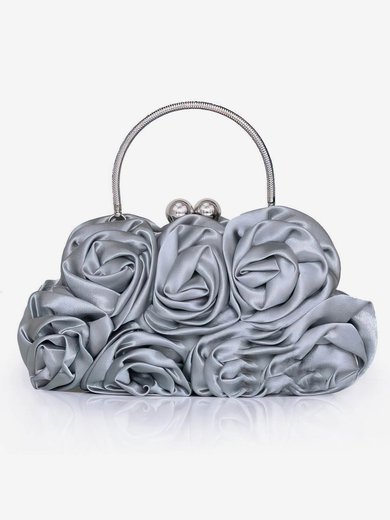 Black Silk Wedding Flower Handbags #Milly03160214