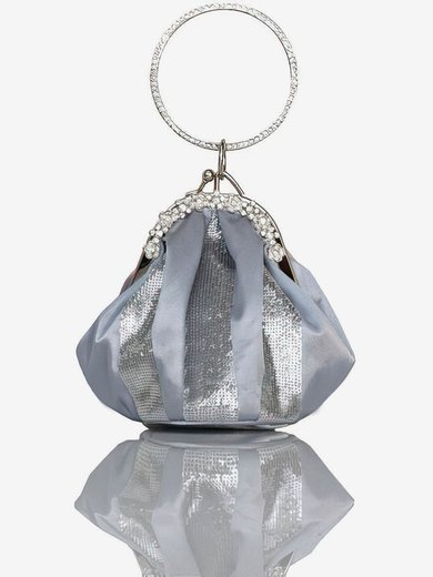 Silver Silk Ceremony & Party Crystal/ Rhinestone Handbags #Milly03160217