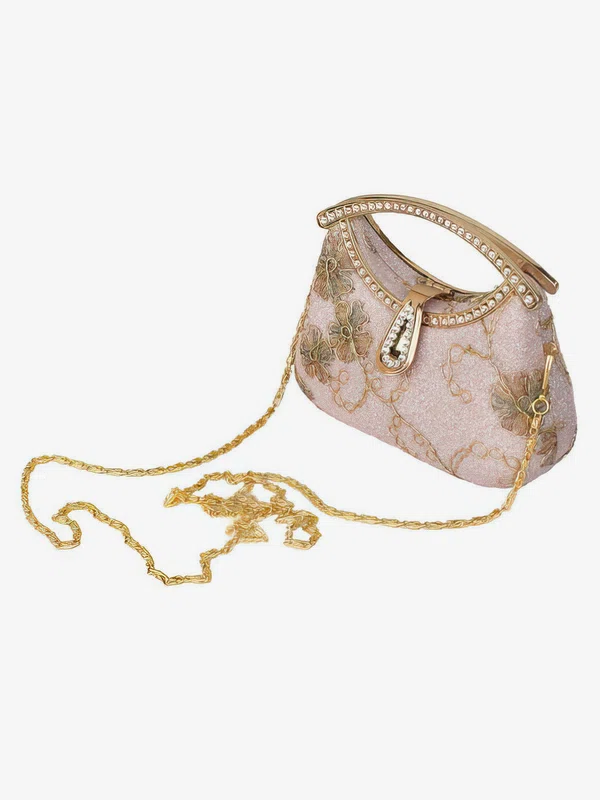 Gold Metal Ceremony & Party Crystal/ Rhinestone Handbags #Milly03160245