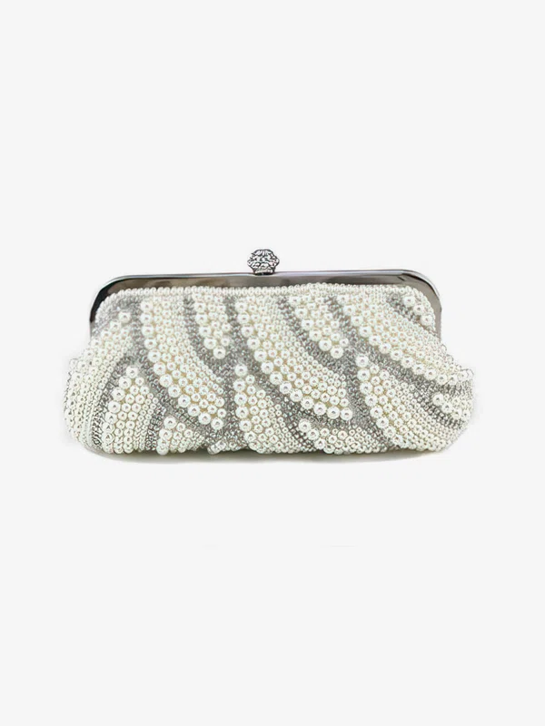 White Pearl Wedding Crystal/ Rhinestone Handbags #Milly03160258