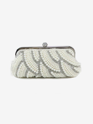 White Pearl Wedding Crystal/ Rhinestone Handbags #Milly03160258