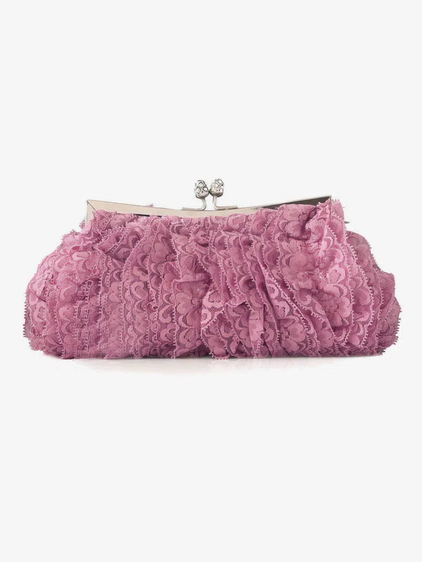White Lace Wedding Metal Handbags #Milly03160260