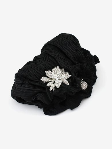 Black Silk Ceremony & Party Crystal/ Rhinestone Handbags #Milly03160261