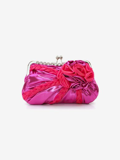 Peach Silk Wedding Metal Handbags #Milly03160262