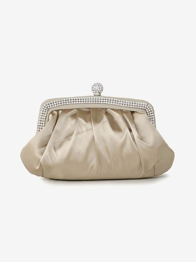 Silver Silk Wedding Crystal/ Rhinestone Handbags #Milly03160276