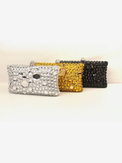 Black Silk Ceremony & Party Crystal/ Rhinestone Handbags #Milly03160281