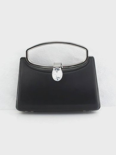 Black PU Casual & Shopping Metal Handbags #Milly03160290