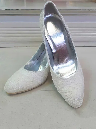 Women's Lace   Kitten Heel Pumps Closed Toe #Milly03030086