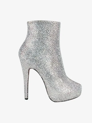 Women's Multi-color Suede Boots with Crystal Heel/Rhinestone #Milly03030215