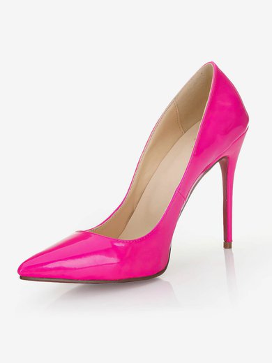 Women's Fuchsia Patent Leather Pumps/Closed Toe #Milly03030252