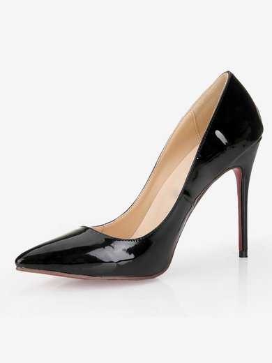 Women's Black Patent Leather Closed Toe/Pumps #Milly03030253