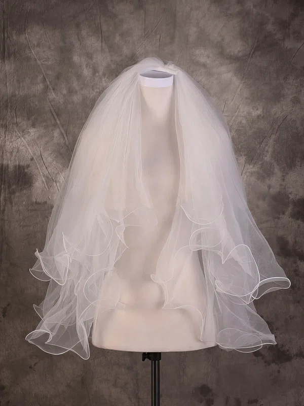 Two-tier Ivory Elbow Bridal Veils #Milly03010062