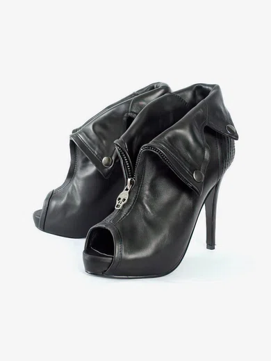 Women's Black Suede Pumps with Zipper/Button #Milly03030277
