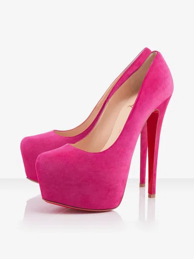 Women's Fuchsia Suede Platform #Milly03030292