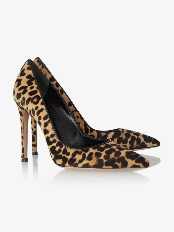 Women's Leopard Nubuck Closed Toe with Fur #Milly03030303