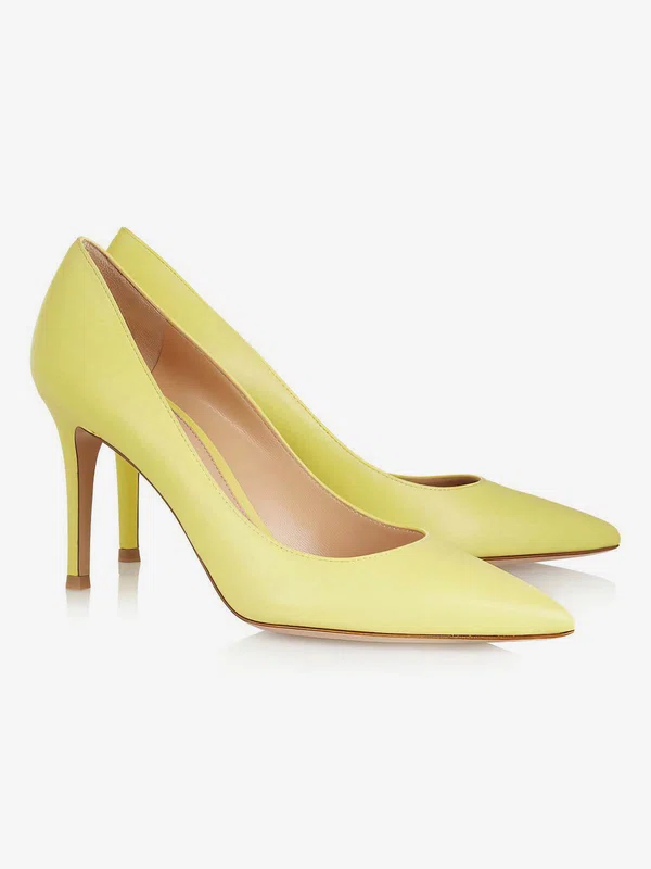 Women's Yellow Patent Leather Pumps #Milly03030318