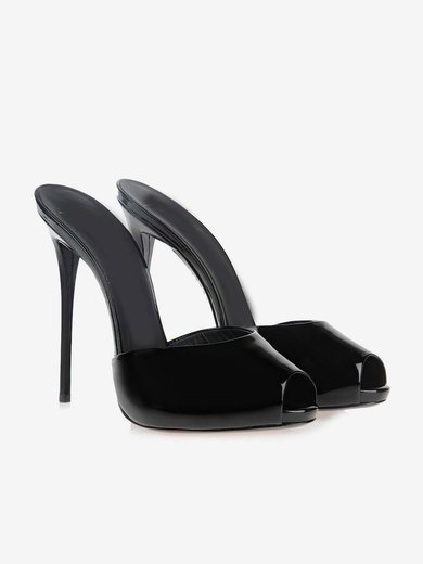 Women's Black Patent Leather Pumps #Milly03030329
