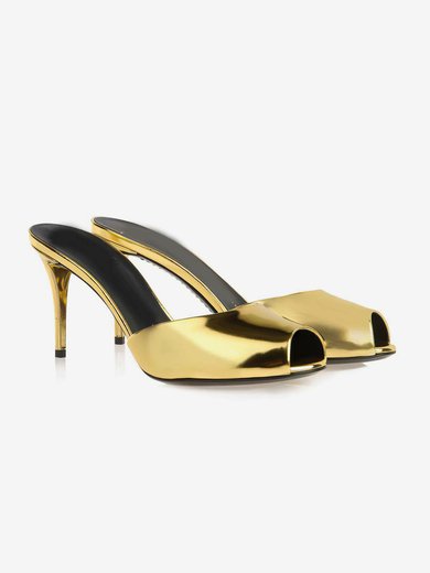 Women's Gold Patent Leather Pumps #Milly03030350