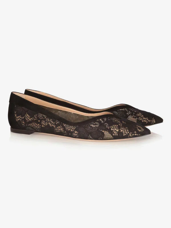 Women's Black Lace Closed Toe #Milly03030355