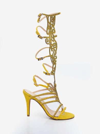 Women's Yellow Velvet Sandals with Buckle #Milly03030466