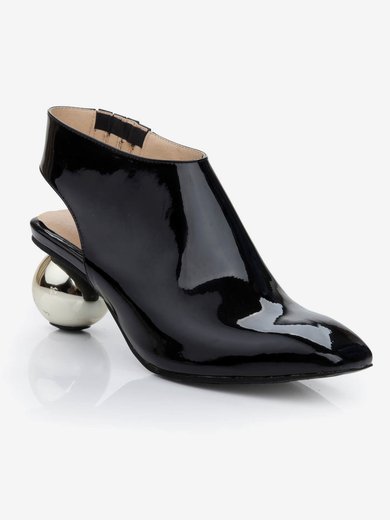 Women's Black Patent Leather Closed Toe #Milly03030471