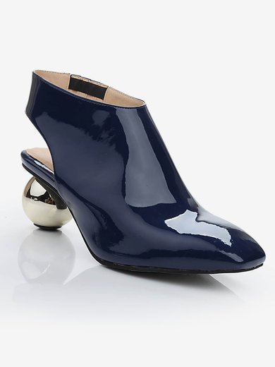 Women's Blue Patent Leather Closed Toe #Milly03030472