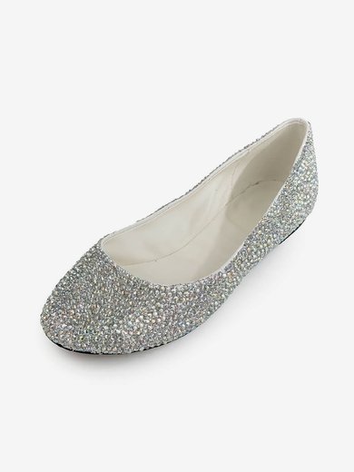 Women's  Patent Leather Flats with Crystal #Milly03030500