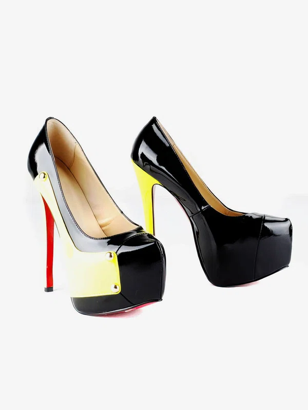 Women's Black Patent Leather Pumps #Milly03030512