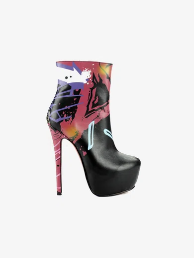Women's Multi-color Leatherette Pumps with Zipper #Milly03030541