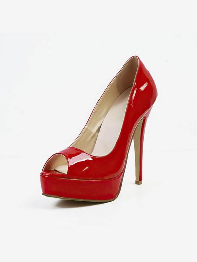 Women's Red Patent Leather Pumps #Milly03030583